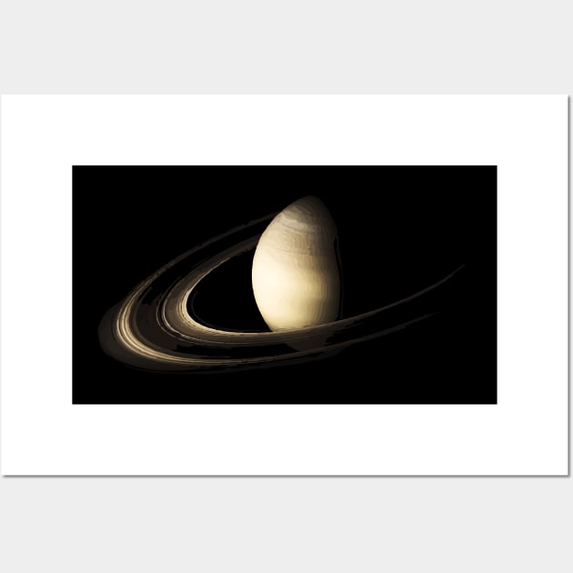 saturn planet Wall Art by Lamink